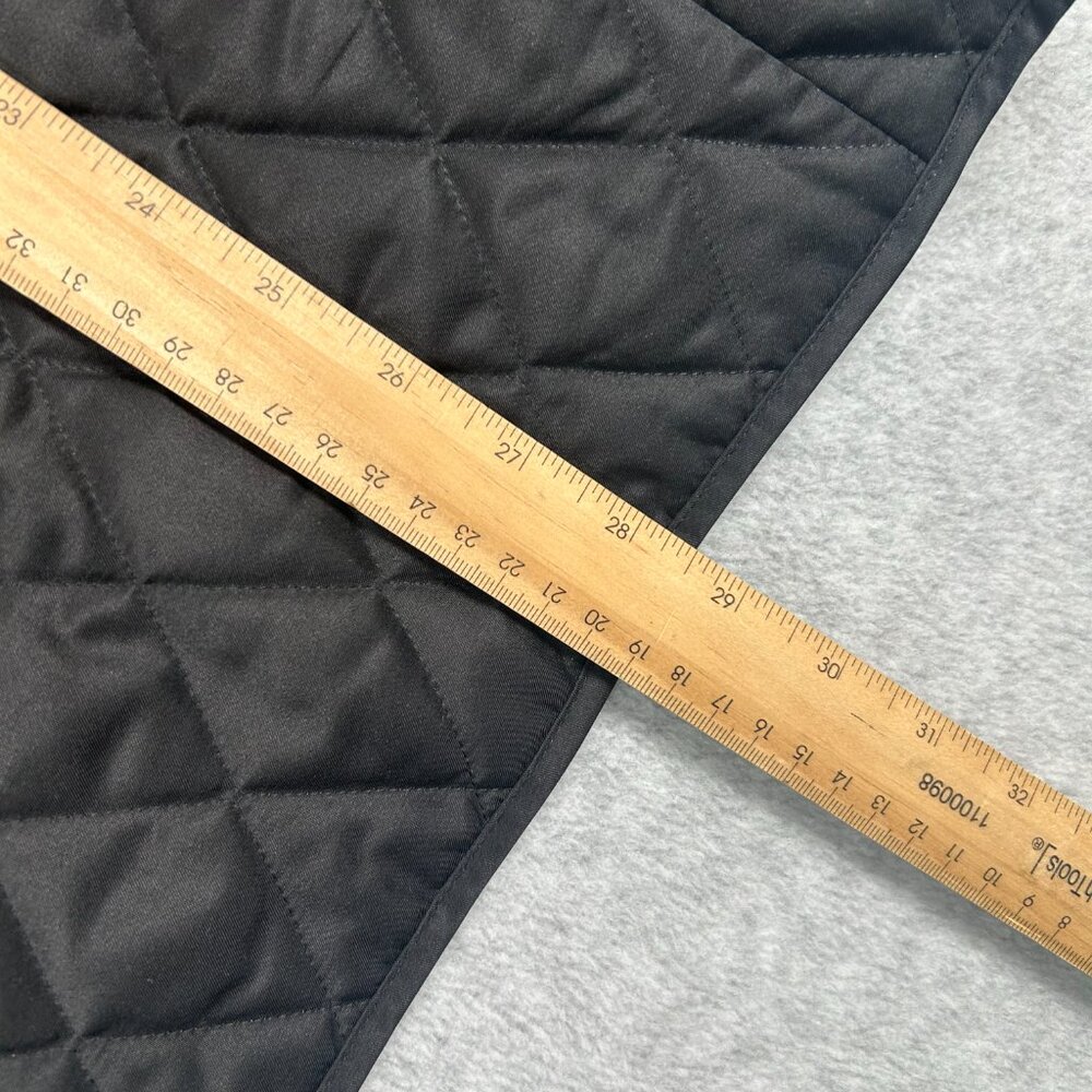 Womens Burberry Quilted Black Jacket Size M Nova Check Button - Picture 13 of 13